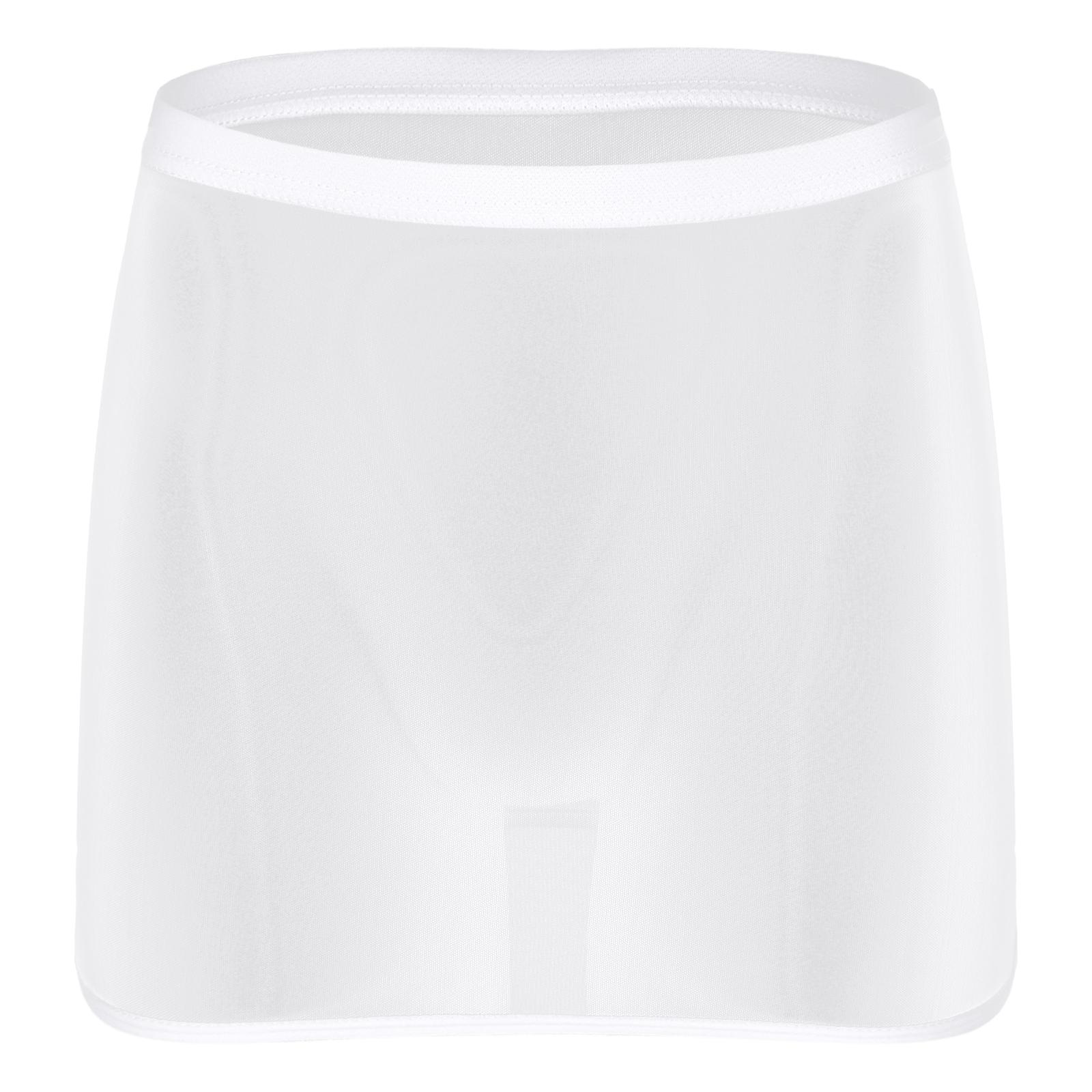 

Жіноча прозора однотонна міні-спідниця з еластичною талією, еластична, з низькою посадкою, спідниця для вечірки в нічному клубі L білий