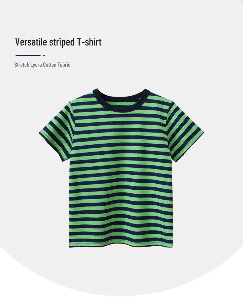 27kids Summer Striped Short Sleeve T-shirt for Children