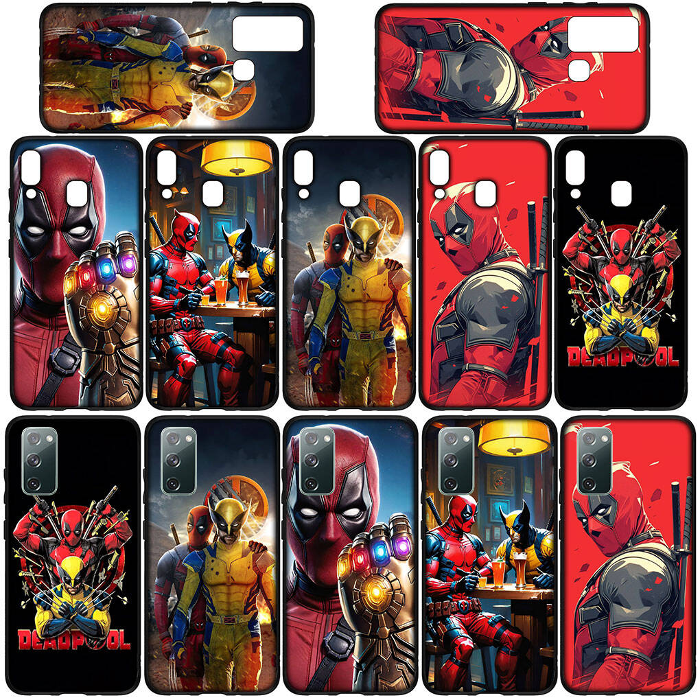 Phone Case for iPhone 17 16 15 Plus XR Huawei P30 P20 Lite Redmi Note 14 12 11 13 Pro Max OPPO A60 A80 A40 A18 A38 A54 Marvel Wolverine Deadpool Cover