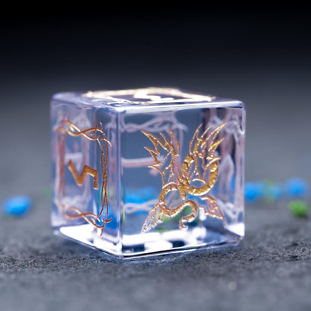 Light Purple Crystal Dice, DND Studio, COC Running Group Dund Running Group, Cthulhu Running Group, 20-sided Dice