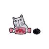 Cute Cat Holding Candy Cartoon Brooch Female Love Cute Little Animal Anti-light, No Sewing and Dripping Oil