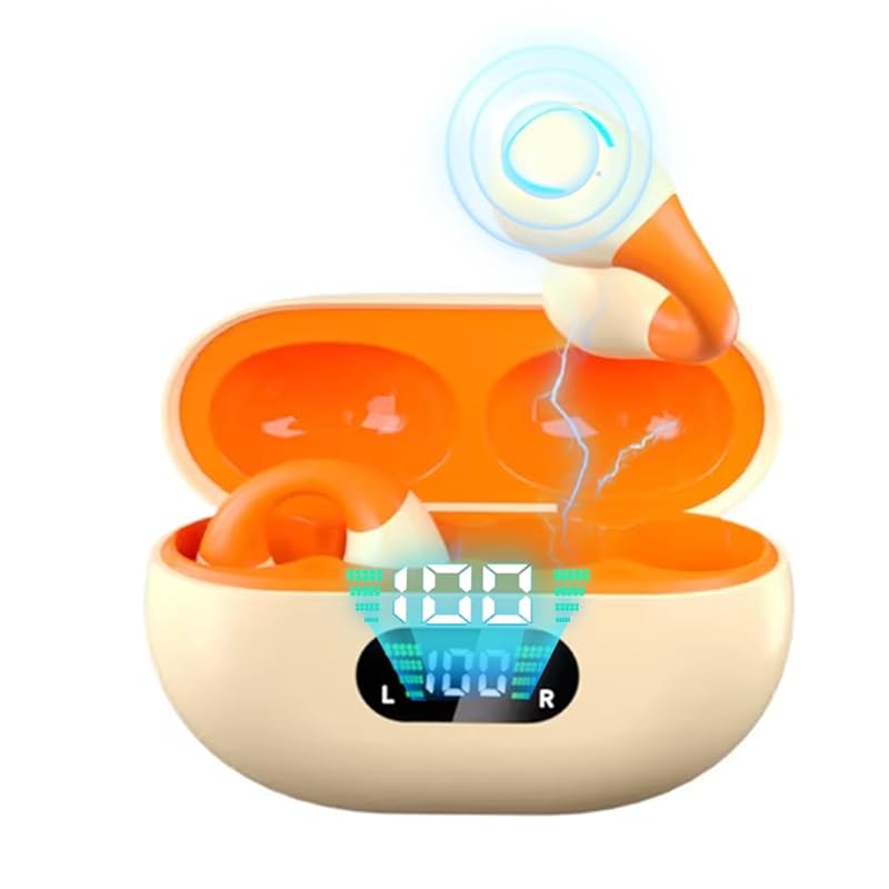 

earphones bluetooth wireless earphones [2024 New Trends Bone conduction innovation ear cuff earphone] 80 hours standby available Bluetooth5.3 ear clip