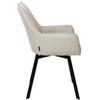 SWEN velvet beige upholstered swivel chair