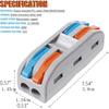 10 ks Mix 2/3 vodičových kompaktních spojovacích konektorů s barevnými, 2obvodové řadové spoje, 28-12 AWG