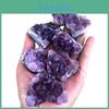 Natural Quartz Amethyst Geode Druzy Crystal Cluster Healing Decor Specimen