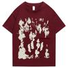 Oversized T-shirt Summer Cotton Short Sleeve Tee Shirt Fashion Printed Shadow Hip-Hop Women Clothes Unisex's Top 2023 New Arrival