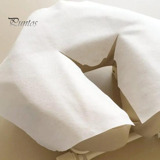 100Pcs Face Cradle Cover Disposable Massage Headrest Non-woven Cover Soft Portable Massage Table Chair SPA Bed Face Rest U-shaped Cover