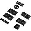 Window Switch Button Trim Cover Sticker Interior Door Armrest Window Lift Switch Cover for Benz a B Class 13-17 (Set of 14) Black