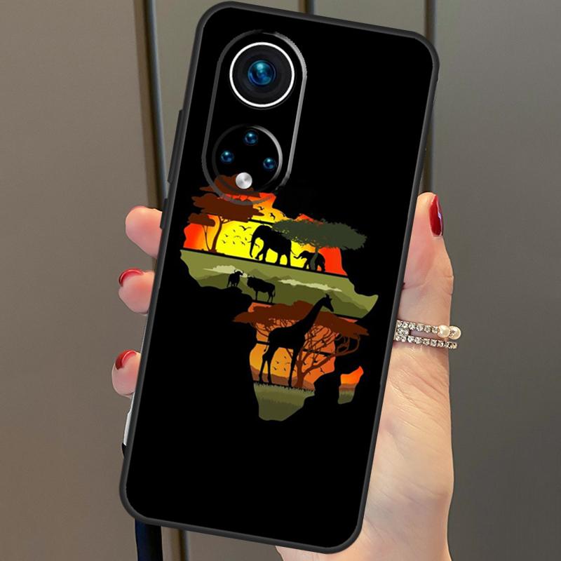 Map of Africa African Fabrics Case For Honor X8a X9a X7a X6a X7 X8 X9 X9b X8b Honor 90 70 50 10 Lite Magic 6 5 Pro Cover