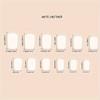 24pcs Chic French Tip Press-On Nails Kit  Glossy Aurora White & Pink,  Medium Length French Tip False Nails Set