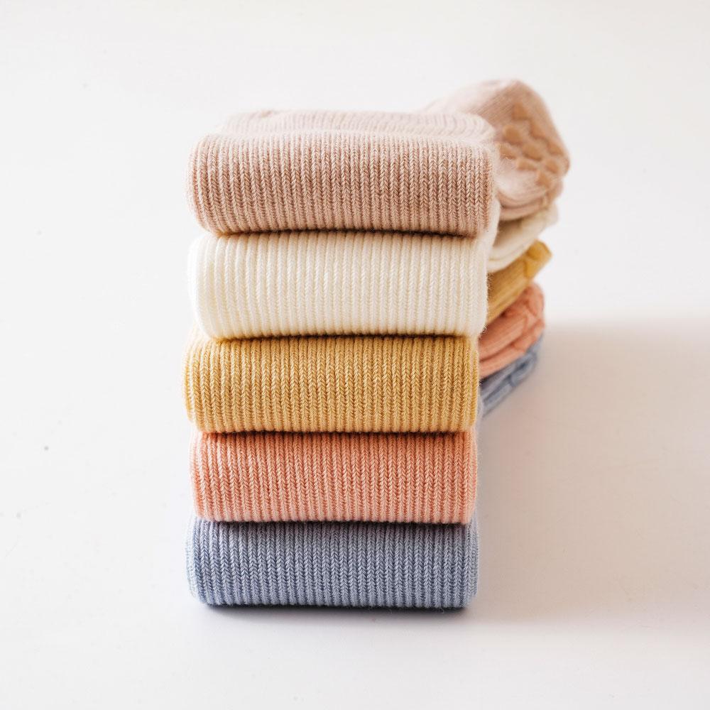 Dětské punčochy Protiskluzové jednobarevné dětské dlouhé ponožky pro dívky a chlapce Novorozenecké bavlněné ponožky Kojenec 0-3 roky