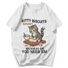 Men T Shirt Kitty Biscuits We Knead Em You Need Em Cat Lover Baking Trending Summer Y2K Graphic Crewneck Unisex Clothes T Shirts
