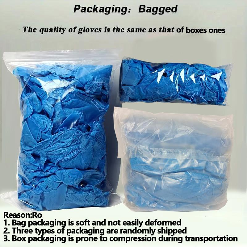 50/100PCS Disposable Blue Nitrile Gloves Suitable for Household Cleaning Hairdressing Bathroom Kitchen Pet Bathing Cleaning