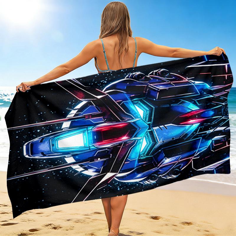 1Pc Space Warrior Armor Beach Towel, Quick Dry, Multi-Use for Beach Pool Gym Yoga Home Travel, Christmas, Halloween, Xmas Gift M928545