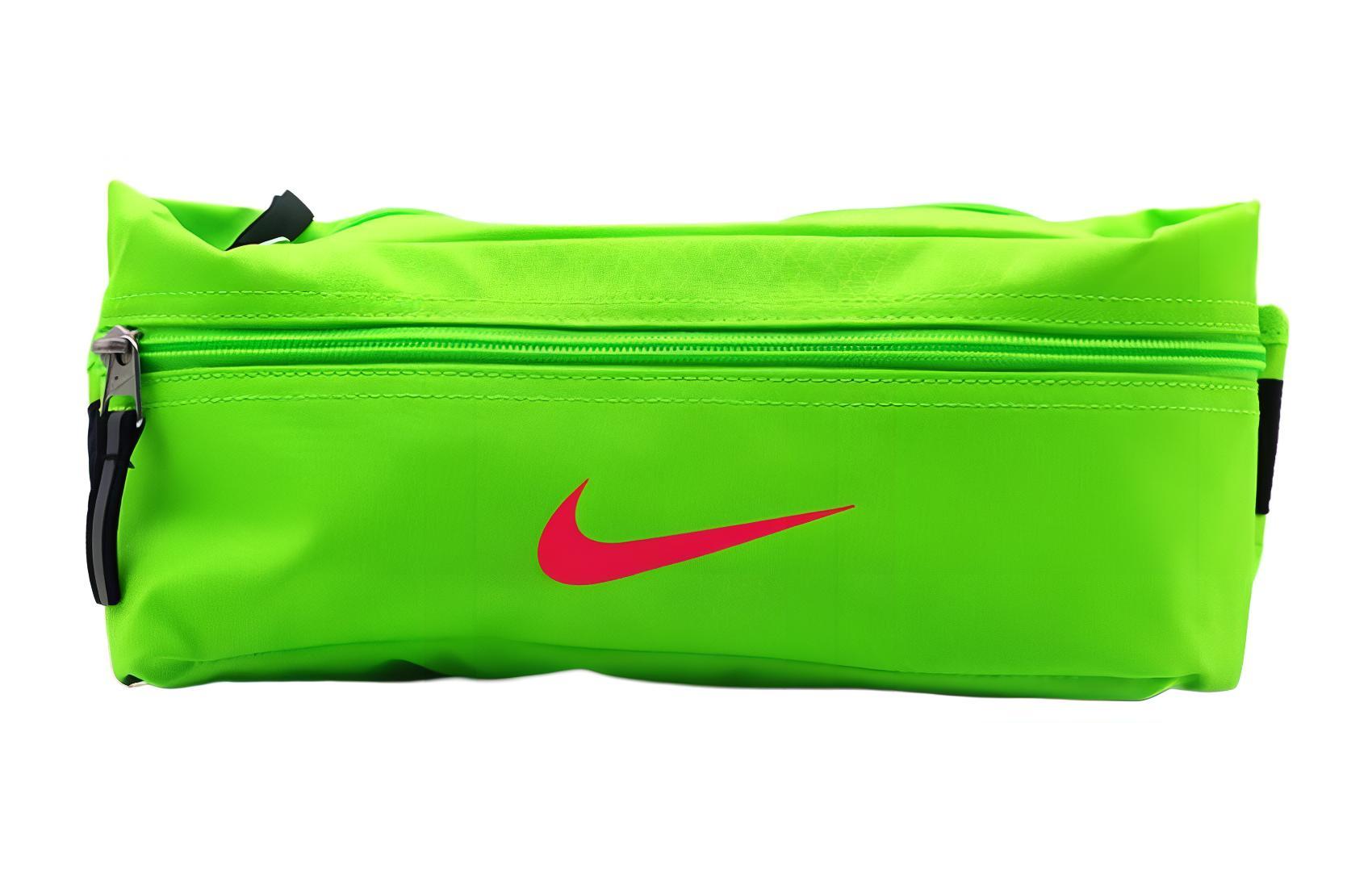 Спортивная сумка Nike из полиэстера, поясная сумка для хранения, обычная, мужская, зеленая BA4925-356