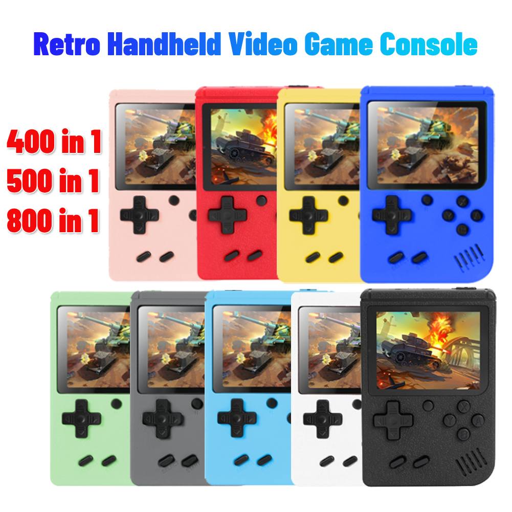 Retro Mini Handheld Game Console Built-in 400/500/800 Game 3 Inch TFT Screen Classic Handheld Game Player 1020mAh for Children