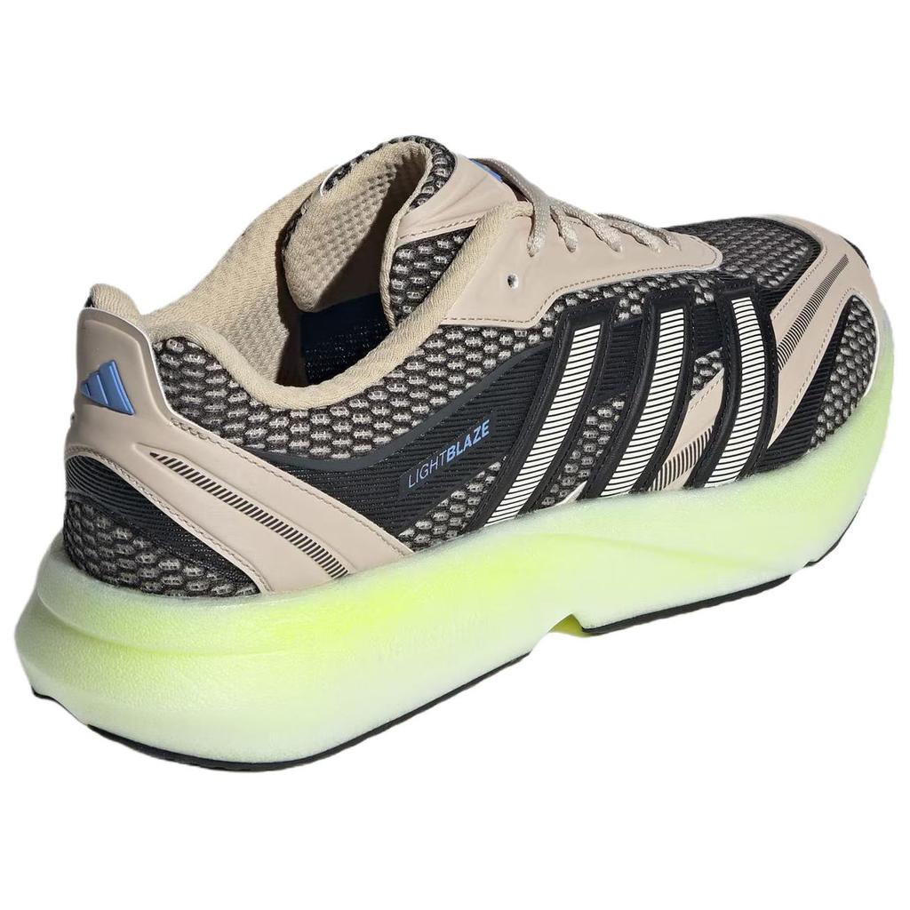 adidas LIGHTBLAZE Abrasion Resistant Low Top Running Shoes Men's Black Brown Sneakers JS2065