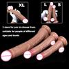 Spuer Größere Realistische Dildos Silikonschicht Penis mit Saugfuß Erwachsene Sexy Spielzeuge für Frau Mann Vagina Analmassage Stimulator