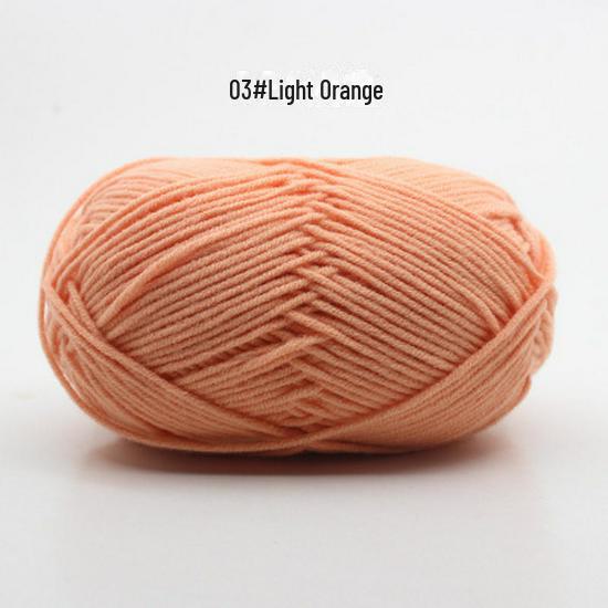 Fir de Bumbac Pieptănat cu 4 Fire pentru Căciulă și Fular Tricotate Manual pentru Bebeluși