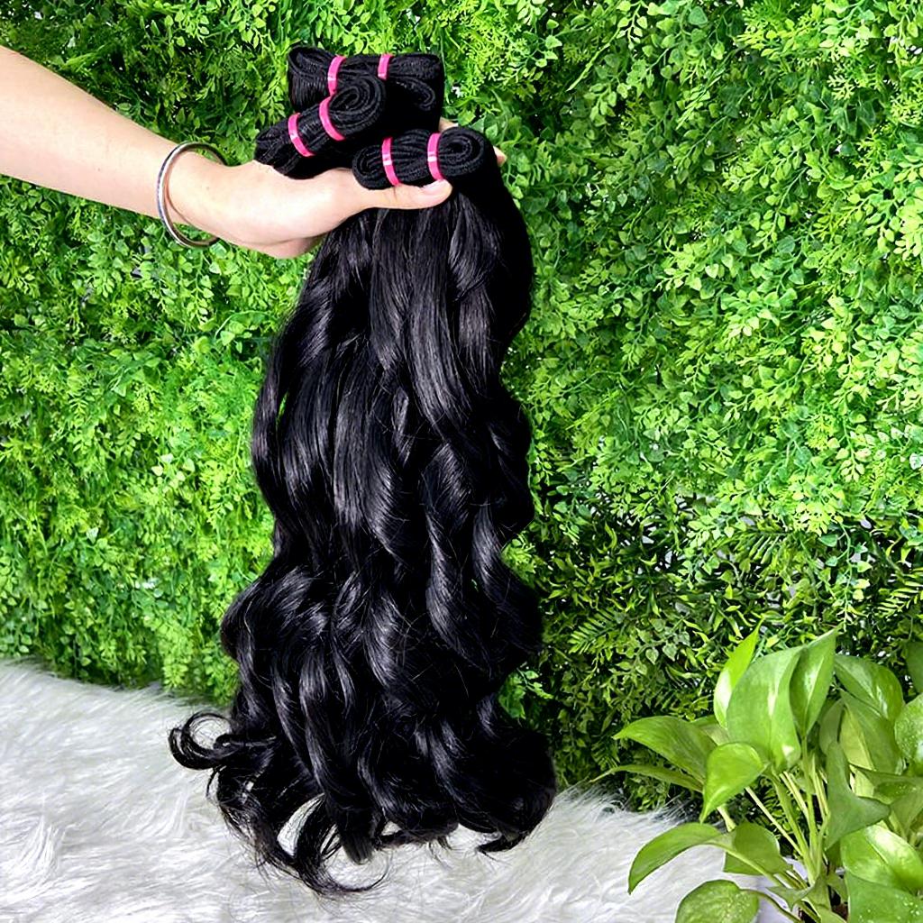 Raw Brazilian Hair Bundle Virgin Hair Bundle Cuticle Aligned Hair Extensions Natural Black Curly Stick Tip Extensions Perruque