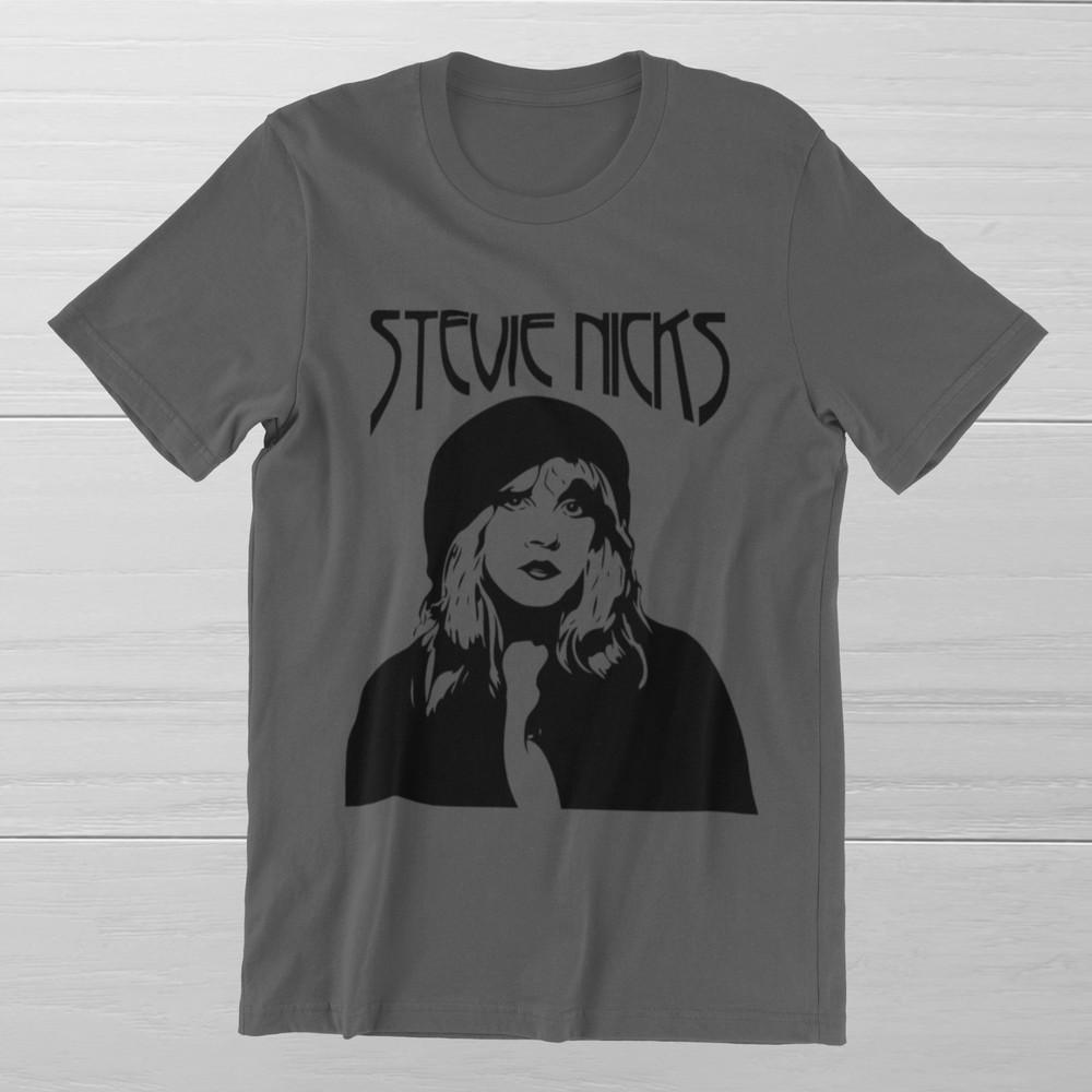 

STEVIE NICKS Fleetwood Mac Pop Rock Band Legend on Ring Spun Coton Tee Unisex T-Shirt XXL