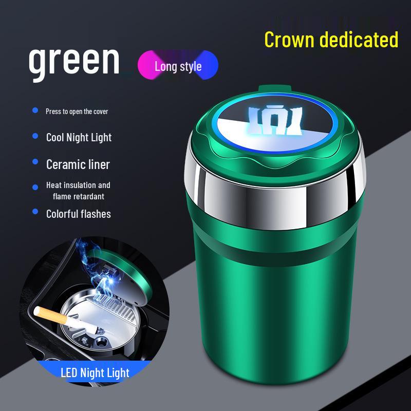 Toyota Crown Lu Fang ROYAL Car Ashtray with Multicolor Ambient Light for Car and Home Use