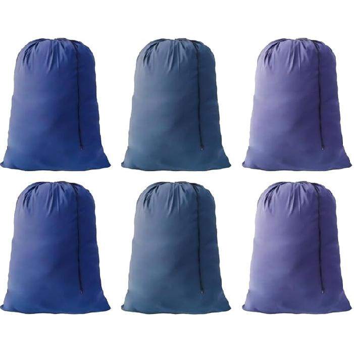 Extra Large Laundry Bag 6 Pack Varied Colors Travel Laundry Bags with Drawstring Closure 30 x40 for college dorm and apartment dwellers 6PCS синий 4690₽