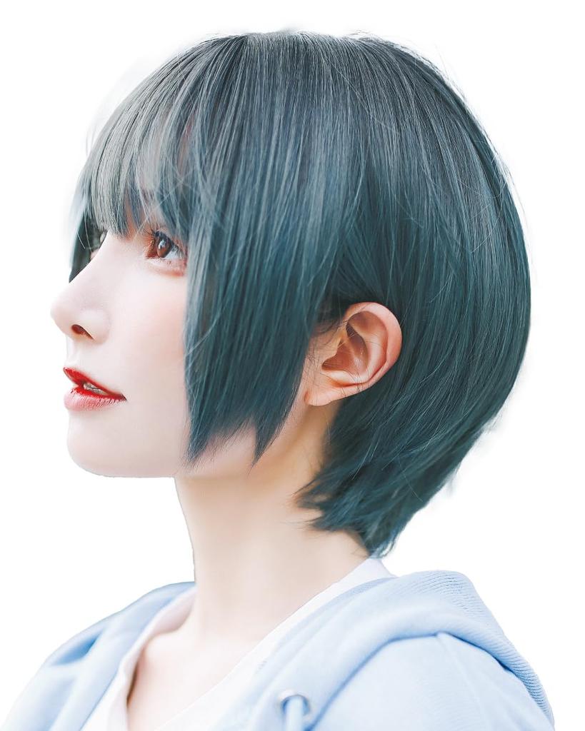 Wig Short Bob Heat Resistant Full Wig Black Hair Brown Gray Blue Natural Round Silhouette Wig Net Included Round Short Black Blue Gray [TefuRe]