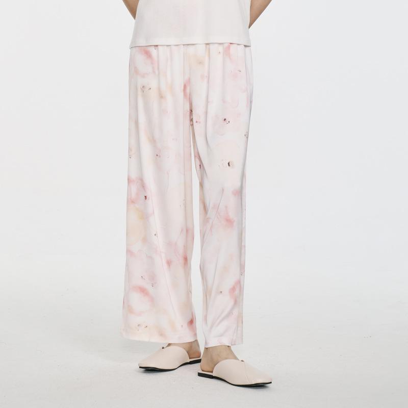 2026 Trendy Chinese-Style Women's Pajama Pants with Large Prints: Versatile for Home or Outdoor Wear In Spring, Autumn, and Summer.
