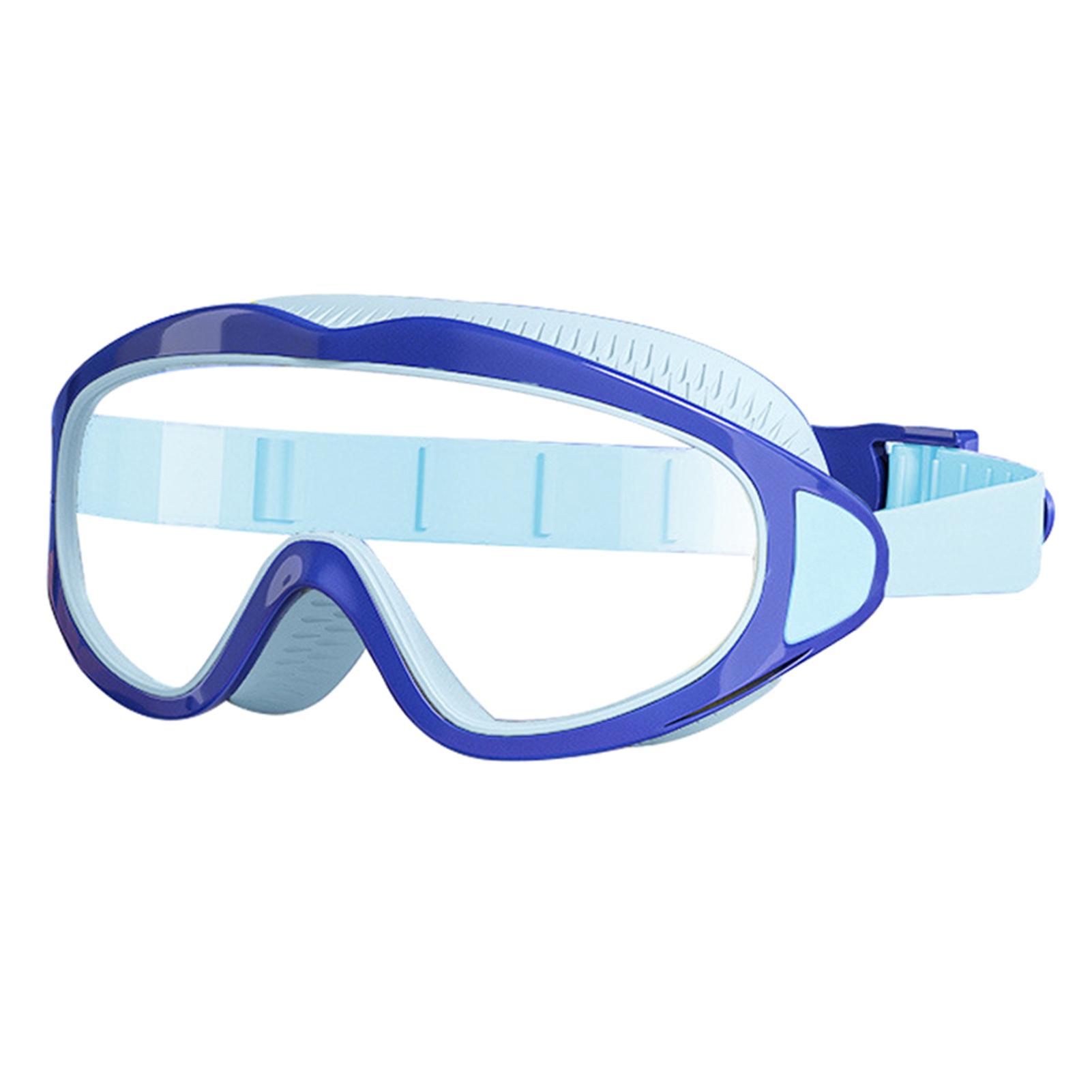 

Очки для плавания с большой оправой и противоскользящим ремешком для очков для детей, девочек и мальчиков