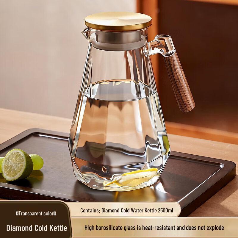 Qīwēi Large Capacity High-Temperature Resistant Glass Cold Water Pitcher