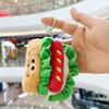 Cute Hamburgers French Fries Delicious Food Pendant Plush Stuffed Toy Doll Bag Pendant Keychain Jewelry Accessory Decoration