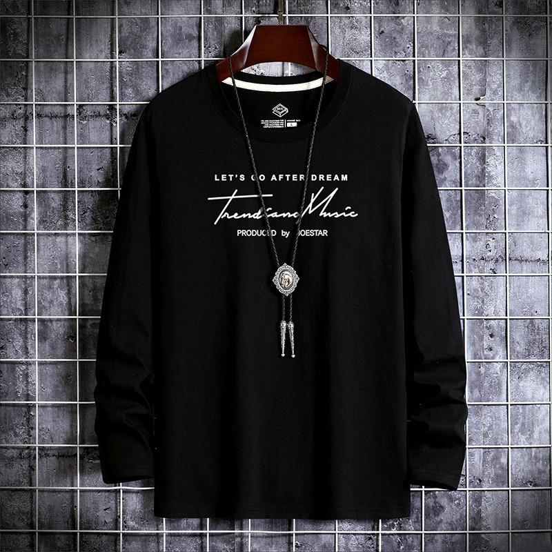 HNXC Men's Fashion Casual Autumn/Winter O-Neck Long Sleeve Blouses & Shirts Classic Exquisite