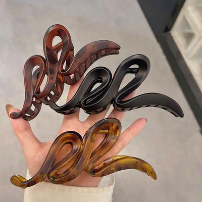 NEW Irregular Shaped Leopard Frosted Hair Claws Clips Women Large Shark Clip Ponytail Clips Crab Clips Barrettes Hair Grabs
