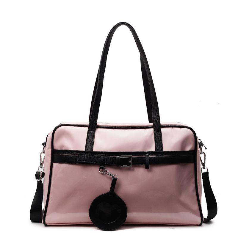 

Short trip bag women s new large-capacity bar Japanese pain bag Boston bag sweet fitness sports bag розовый