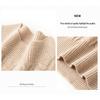 TUHUANG Women's 100% Merino Wool Cable Knit Semi-High Neck Pullover Sweater