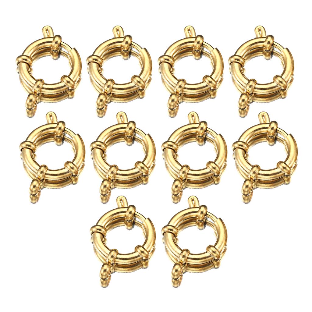 Pack of 10 Stainless Steel Necklace Clasp with Spring Hook Secure and Convenient Connector for Customizable Necklaces