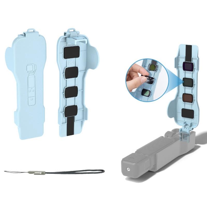 Filter Storage Protective Cover for Pocket Camera Lightweight Portable Includes Multiple Filter Slots and Ergonomic Grip