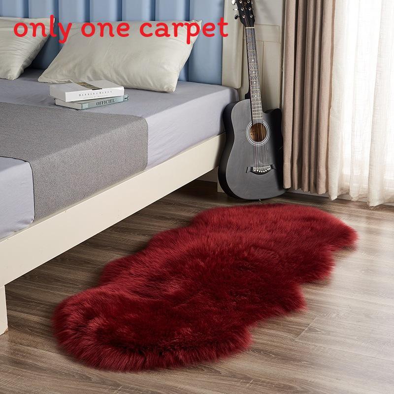 Polyester Plush Area Rug For Bedroom Living Room Non Slip Modern Home Decor
