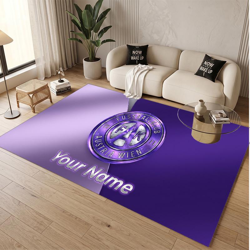Personalized Crystal Velvet Carpet Austria Wien FC Pattern Non Slip Floor Rug