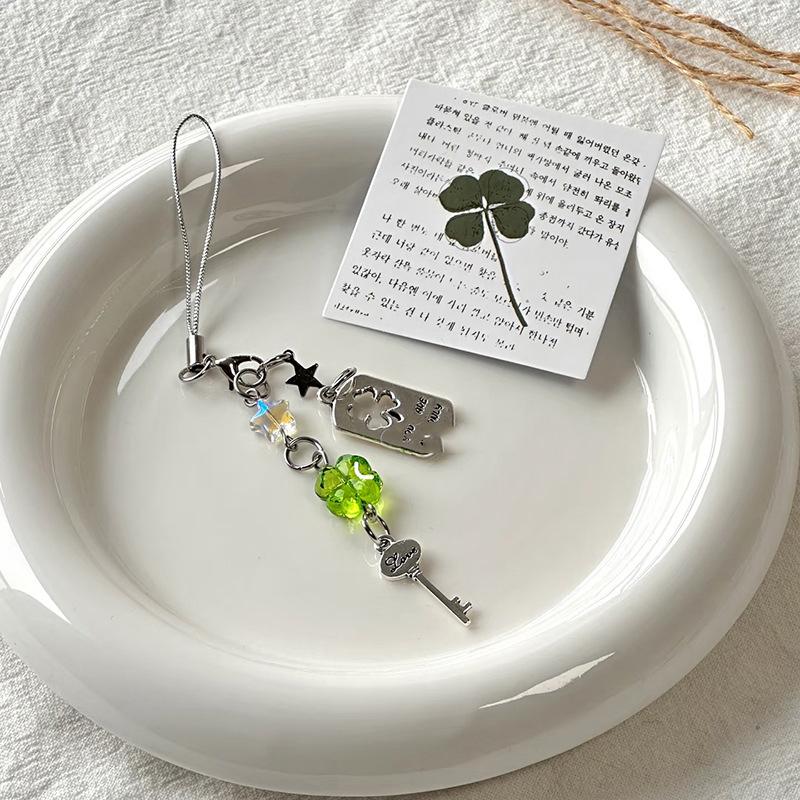 Transparent Keychain Cute Wind Chime Pendant Mobile Phone Lanyard Kawaii Bag Decorative Accessories Home Decorations