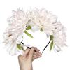 Delicate Beach Peony Headwear Headband Photo Props Party Cosplay Costumes Dancing Party Headband for Wedding