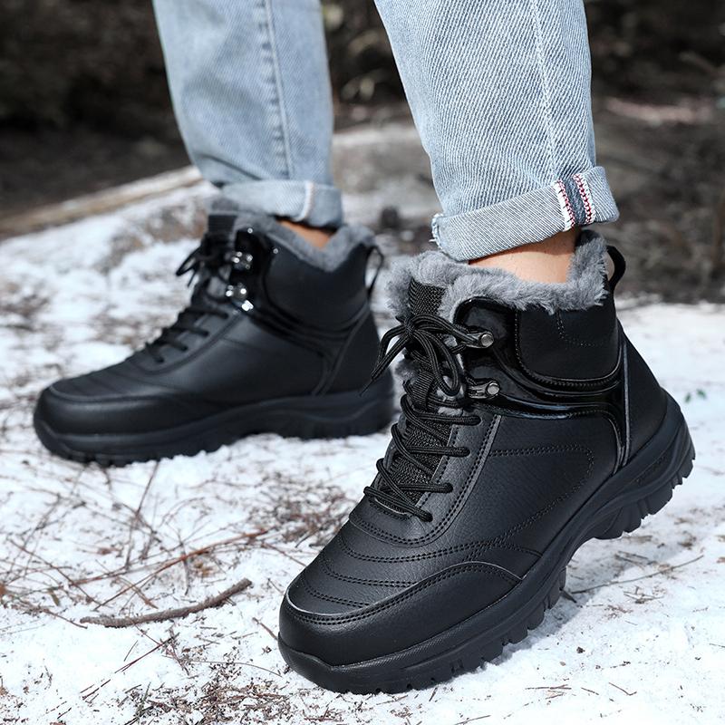 New Men Winter Snow Boots Women Super Warm Ankle Boots Unisex Plush Sneakers Wearable Anti-slip Waterproof Men's High Top Boots