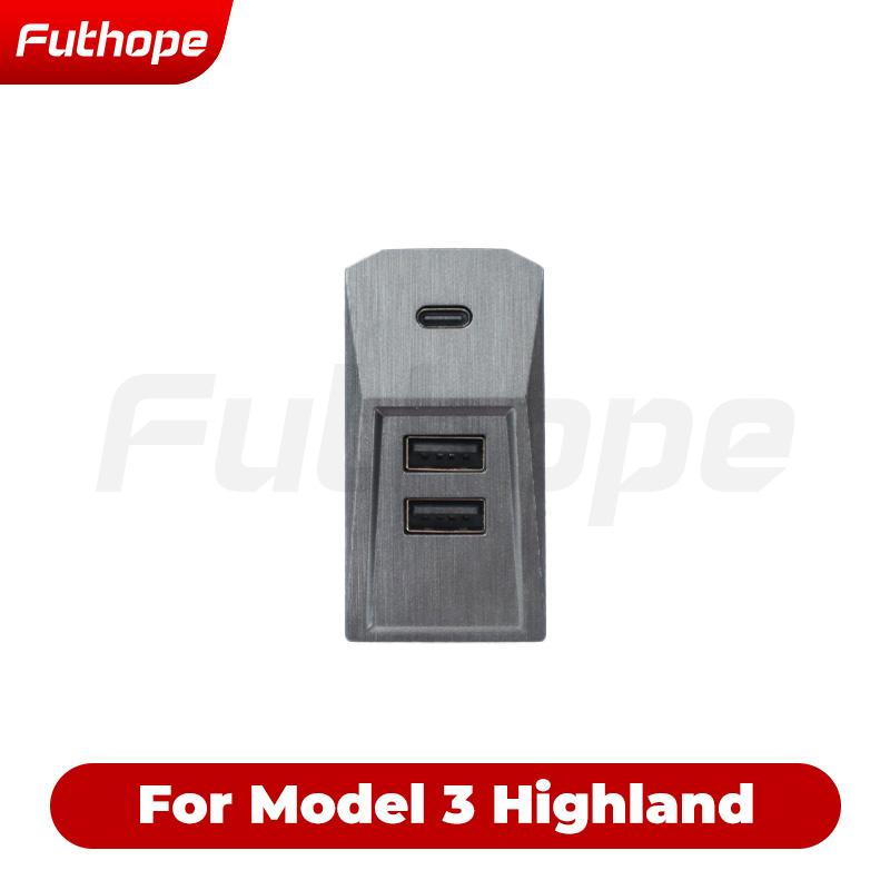 

USB-хаб для бардачка для Tesla Model 3 Model Y highland juniper Розгалужувач цифрового дисплея Док-станція Передача даних