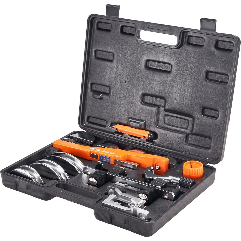 Pipe Tube Bender, 1/4"-7/8" Ratcheting Tubing Benders, 90° Forward/Reverse Pipes Bending Tools with 7 Dies for HVAC Air Conditioning Refrigerator