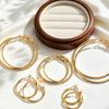 Minimalist Round Hoop Earrings for Women Stainless Steel Geometric Earrings Hip Pop Fashion Jewelry Gift