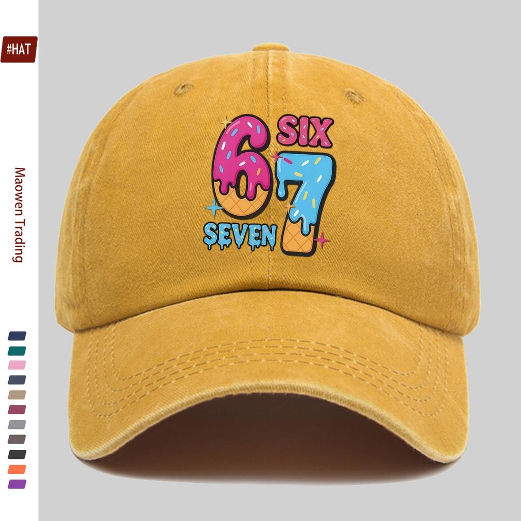 Pc Anime Ice Cream Cartoon Pattern Printed Baseball Cap with Cartoon Elements Design Sun Hat Casual Decorative Hat MultiC