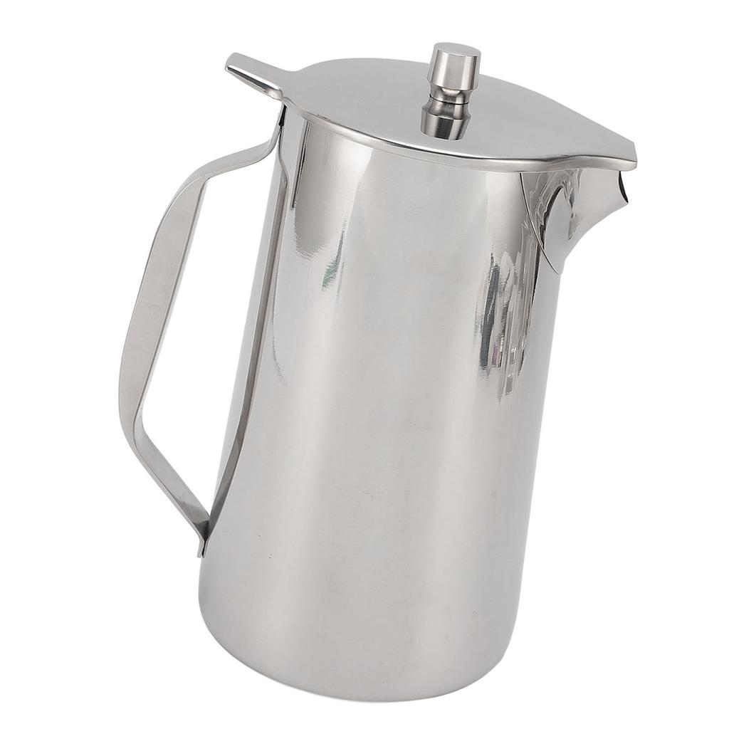 Stainless Steel Water Pitcher 1.8L Large Capacity Cold Water Kettle with Lid Thickened Beverage