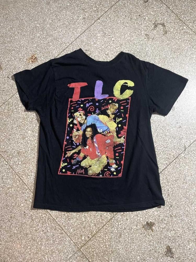 TLC Band Черная Хлопковая Футболка Все размеры S-5XL НОВАЯ! Унисекс футболка HN128 XXXL