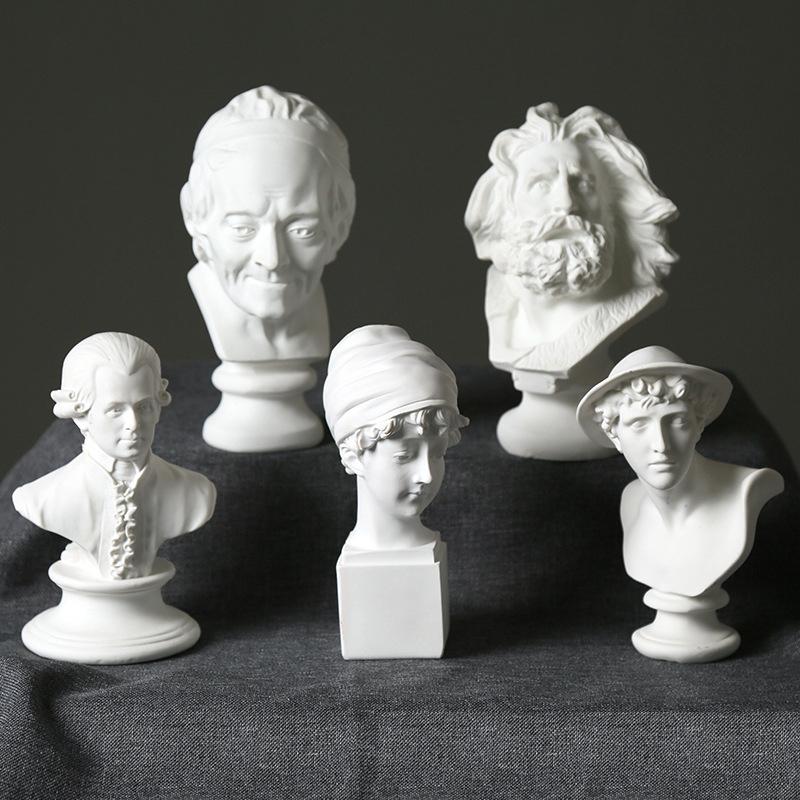 15CM Resin Statue Retro Greek Mythology Sculpture Figurine Ornament Home Office Art Decoration
